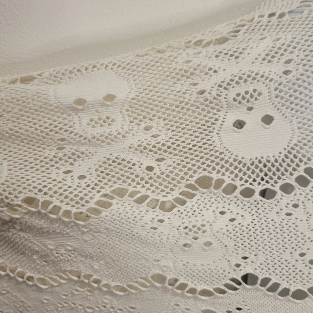 Letarte Handmade Size M White Skull Lace Beach Swim Cover Up - Picture 3 of 6